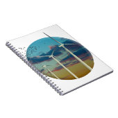 Windturbines Gedekte hemel Notitieboek (Rechterzijde)