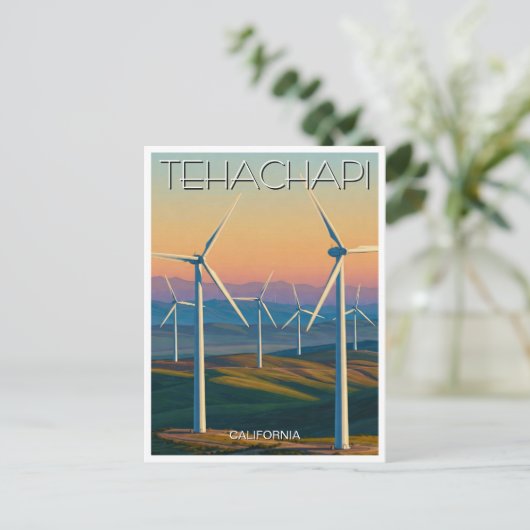 Windturbines in Tehachapi, Californië Briefkaart (Staand voorkant)