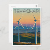 Windturbines in Tehachapi, Californië Briefkaart (Voorkant / Achterkant)