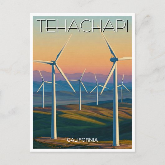 Windturbines in Tehachapi, Californië Briefkaart (Voorkant)