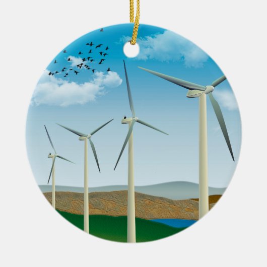 windturbines keramisch ornament (Voorkant)