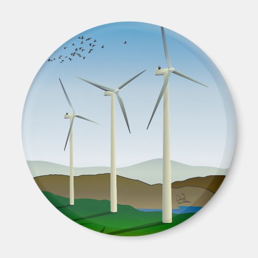 windturbines magneet (Voorkant)