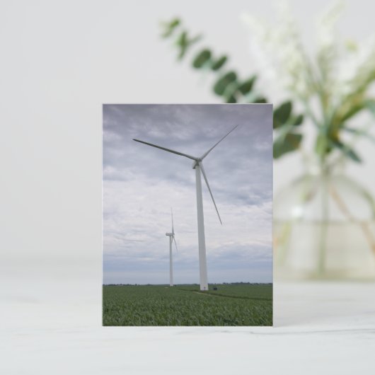 windturbines op Cornfield Briefkaart (Staand voorkant)