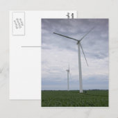 windturbines op Cornfield Briefkaart (Voorkant / Achterkant)