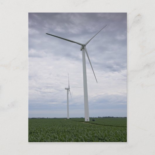 windturbines op Cornfield Briefkaart (Voorkant)
