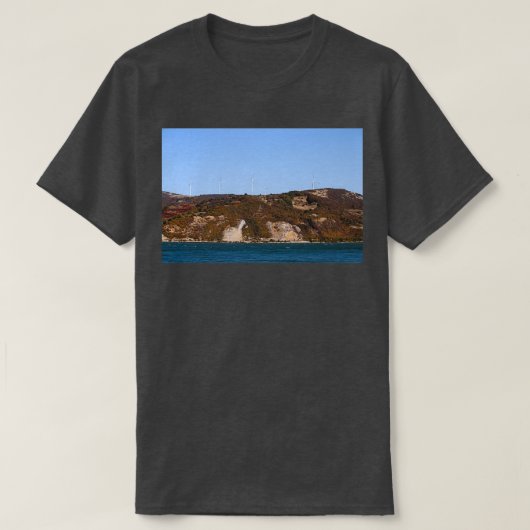 windturbines op het berglandschap t-shirt (Design voorkant)