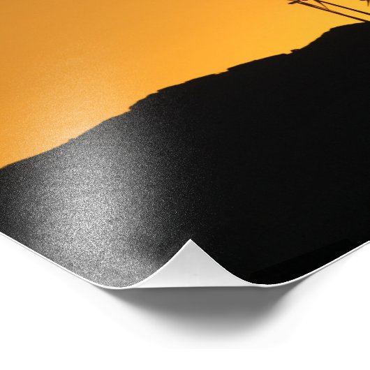 Windturbines op zonsondergang foto afdruk (Hoek)