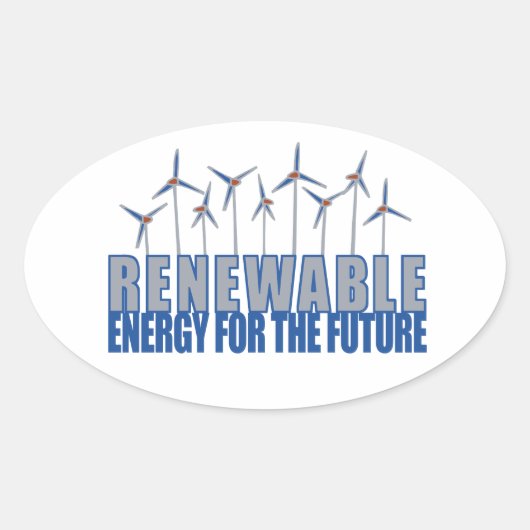 windturbines ovale sticker (Voorkant)