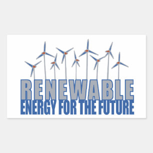 windturbines rechthoekige sticker