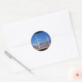 Windturbines Ronde Sticker (Envelop)