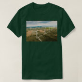 Windturbines van bovenaf t-shirt (Design voorkant)