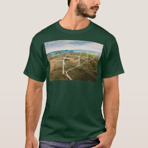 Windturbines van bovenaf t-shirt