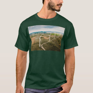 Windturbines van bovenaf t-shirt