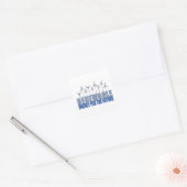 windturbines vierkante sticker (Envelop)