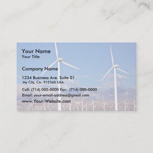 Windturbines Visitekaartje (Voorkant)