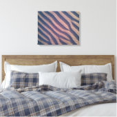Windvormige zebrastrepen in zand Foto Canvas Afdruk (Insitu (Slaapkamer))