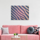 Windvormige zebrastrepen in zand Foto Canvas Afdruk (Insitu (Woonkamer))