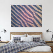Windvormige zebrastrepen in zand Foto Canvas Afdruk (Insitu (Slaapkamer))