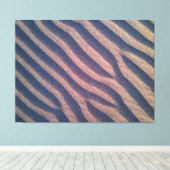 Windvormige zebrastrepen in zand Foto Canvas Afdruk (Insitu (Houten vloer))