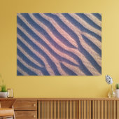 Windvormige zebrastrepen in zand Foto Canvas Afdruk (Insitu (Woonkamer))