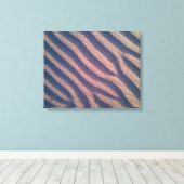 Windvormige zebrastrepen in zand Foto Canvas Afdruk (Insitu (Houten vloer))