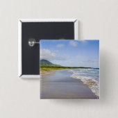 Windward Beach, Nevis Vierkante Button 5,1 Cm (Voorkant /achterkant)