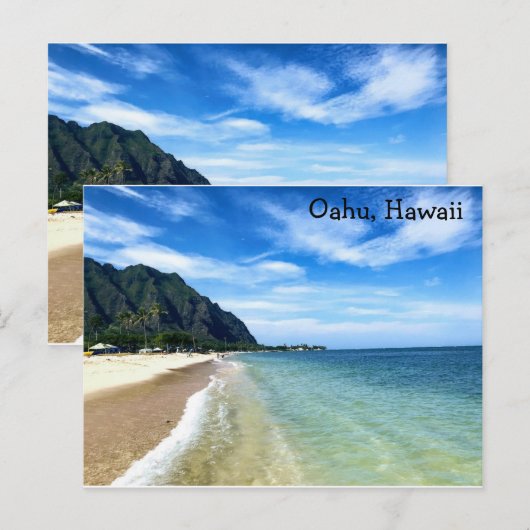 Windward Oahu Beach Briefkaart (Voorkant / Achterkant)