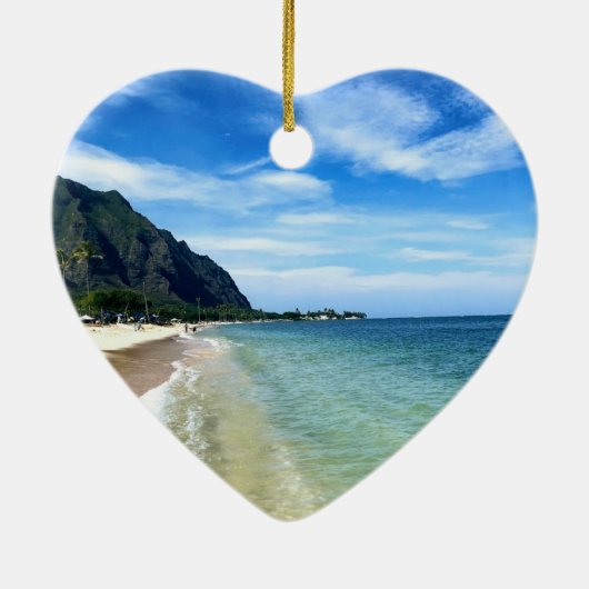 Windward Oahu Beach Ornament (Achterkant)