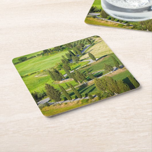 Windweg met cilindervormige voering in het onderze kartonnen onderzetters (Schuin)