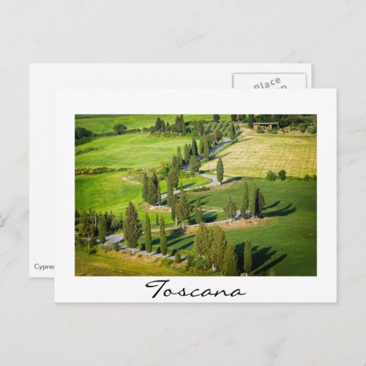 Windweg met cilindervormige voering in Toscane Briefkaart (Voorkant / Achterkant)