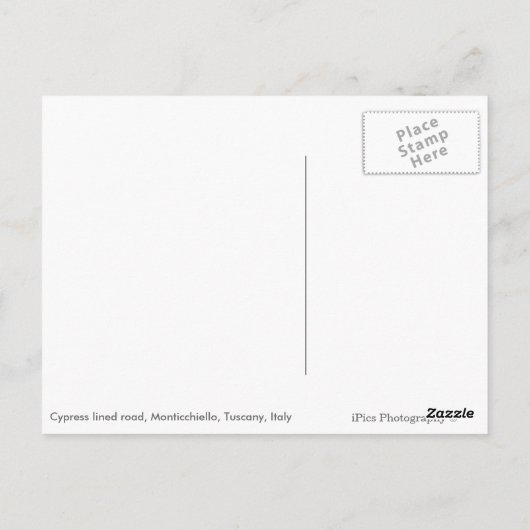 Windweg met cilindervormige voering in Toscane Briefkaart (Achterkant)