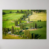 Windweg met cilindervormige voering in Toscane Poster (Voorkant)