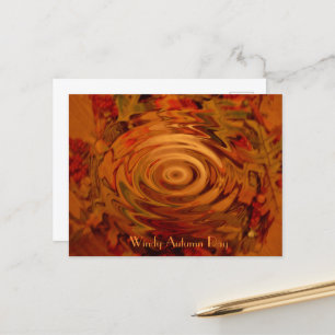 Windy Autumn Day Briefkaart