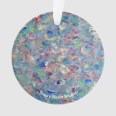 Windy Blue Ornaments Ornament (voorkant)