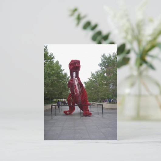 Windy City Dinosaur Briefkaart (Staand voorkant)