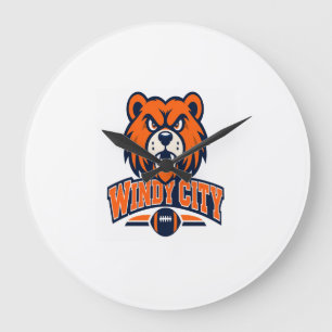 Windy City Football Boze Beer Mascotte Sportfan A Grote Klok