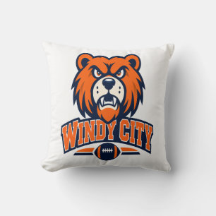 Windy City Football Boze Beer Mascotte Sportfan A Kussen