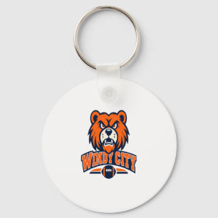 Windy City Football Boze Beer Mascotte Sportfan A Sleutelhanger