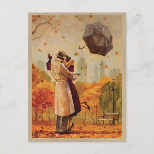 Windy City Kiss Briefkaart (Voorkant)