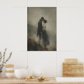 Windy Cliff Lovers Wuthering Heights Schilderij Poster (Keuken)