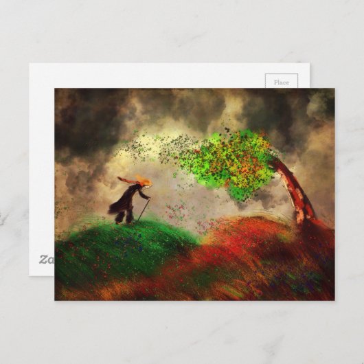 Windy Day Briefkaart (Voorkant / Achterkant)