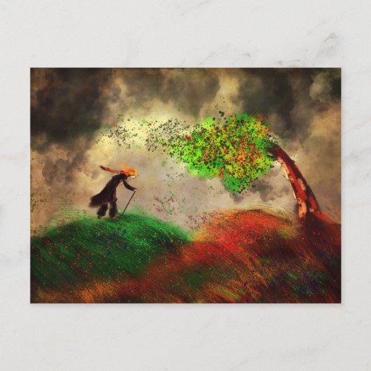 Windy Day Briefkaart (Voorkant)