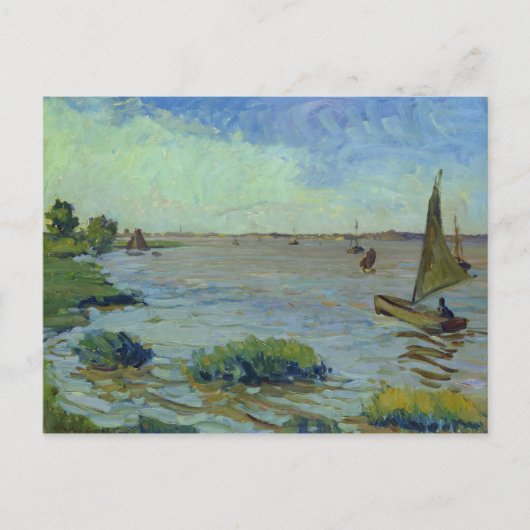 Windy Day on the Elbe, 1911 Briefkaart (Voorkant)