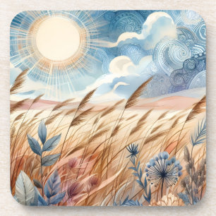 Windy Day Rustic Boho Mountain Prairie Country Bier Onderzetter