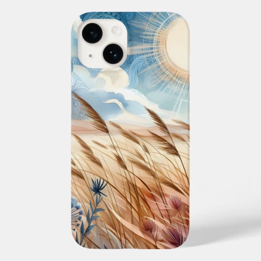 Windy Day Rustic Boho Mountain Prairie Country Case-Mate iPhone Case (Achterkant)