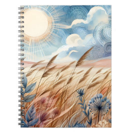 Windy Day Rustic Boho Mountain Prairie Country Notitieboek
