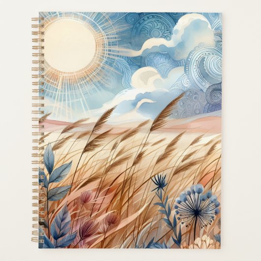 Windy Day Rustic Boho Mountain Prairie Country Planner (Voorkant)