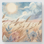 Windy Day Rustic Boho Mountain Prairie Country Stenen Onderzetter (Voorkant)