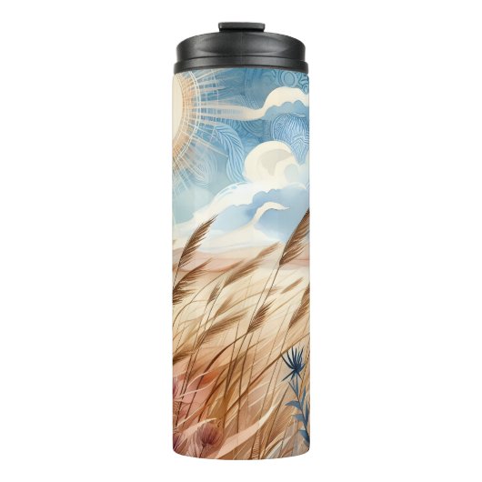 Windy Day Rustic Boho Mountain Prairie Country Thermosbeker (Voorkant)