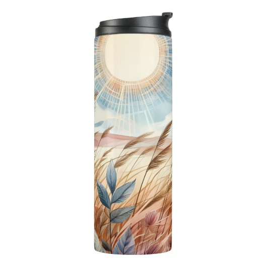 Windy Day Rustic Boho Mountain Prairie Country Thermosbeker (Gedraaid links)